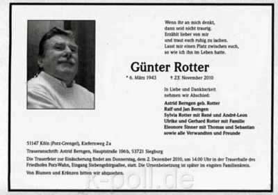  Günter Rotter ✝